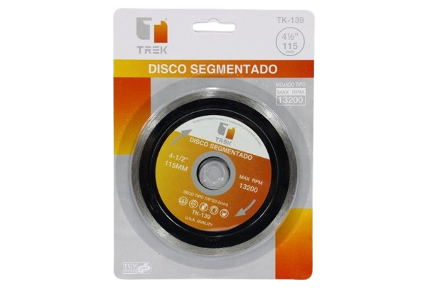 DISCO SEGMENTADO 4 1/2" x 7/8" 13.200RPM UNID TREK