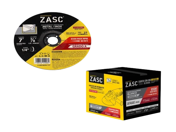DISCO DE DESBASTE 7 1/4"x7/8" T27 UNID ZASC