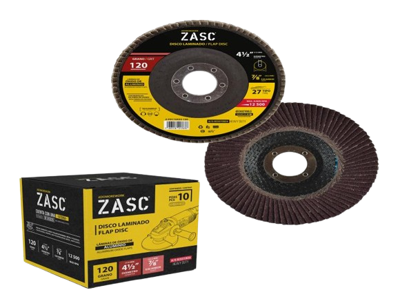 DISCO FLAP 120 GRANO 4 1/2"X7/8" UNID ZASC