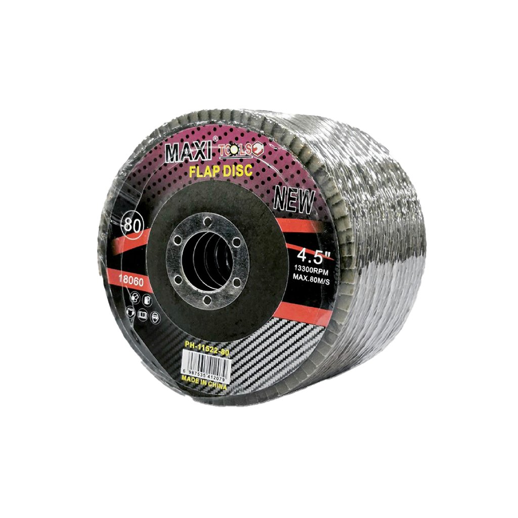 DISCO FLAP 4 1/2" 80 GRANO 13.300RPM UNID MAXI TOOLS