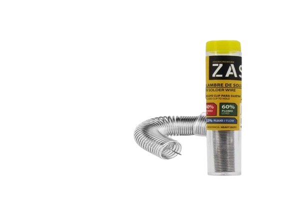 ESTAÑO PARA SOLDAR 10G x 0,8MM (TUBO) UNID ZASC