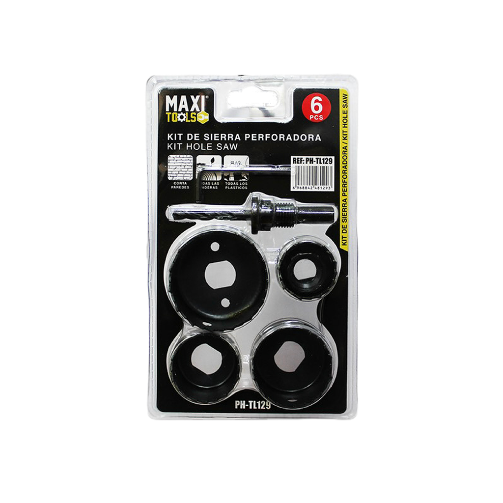SET DE SIERRA PERFORADORA 6 PIEZAS UNID MAXI TOOLS