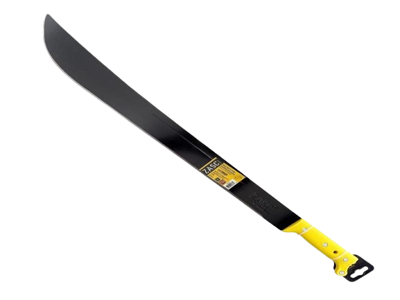 MACHETE 22" BORDE AFILADO REFORZADO EN ACERO NEGRO UNID ZASC