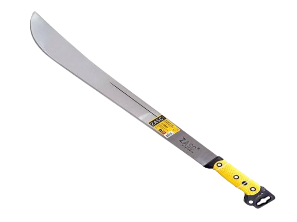 MACHETE 22" BORDE AFILADO REFORZADO EN ACERO PLATEADO UNID ZASC