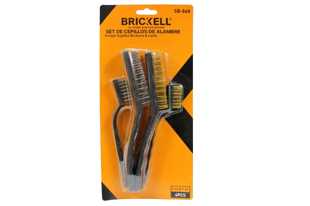SET CEPILLO DE ALAMBRE 9" Y 7" 4 PZAS UNID BRICKELL