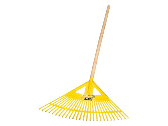 RASTRILLO PARA JARDIN 26 DIENTES PLASTICO CON CABO UNID ZASC