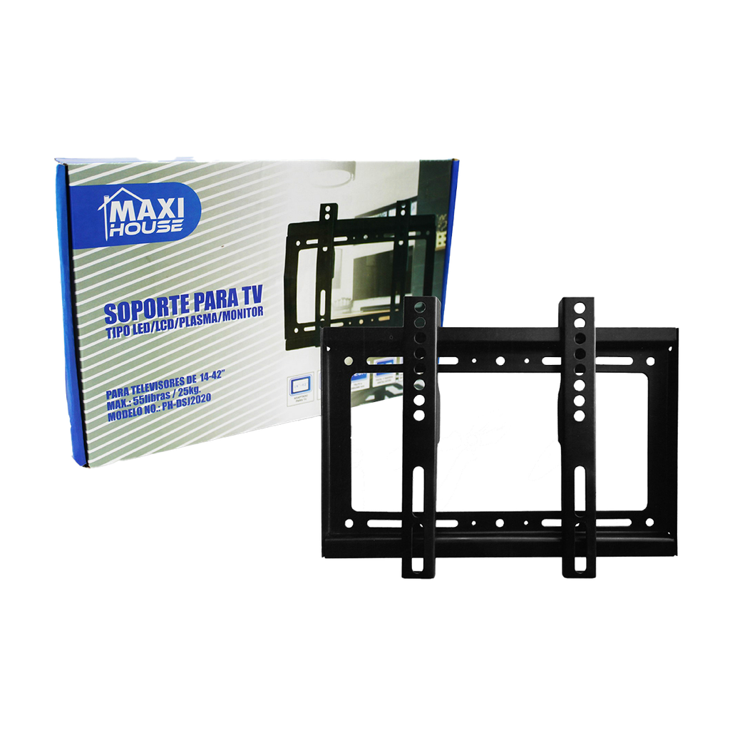 BASE DE TV FIJA 14" A 42" SOPORTA 25 KG UNID MAXI TOOLS