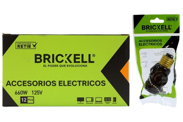 ADAPTADOR BENJAMIN ROSCA E27 CON TOMACORRIENTE UNID BRICKELL