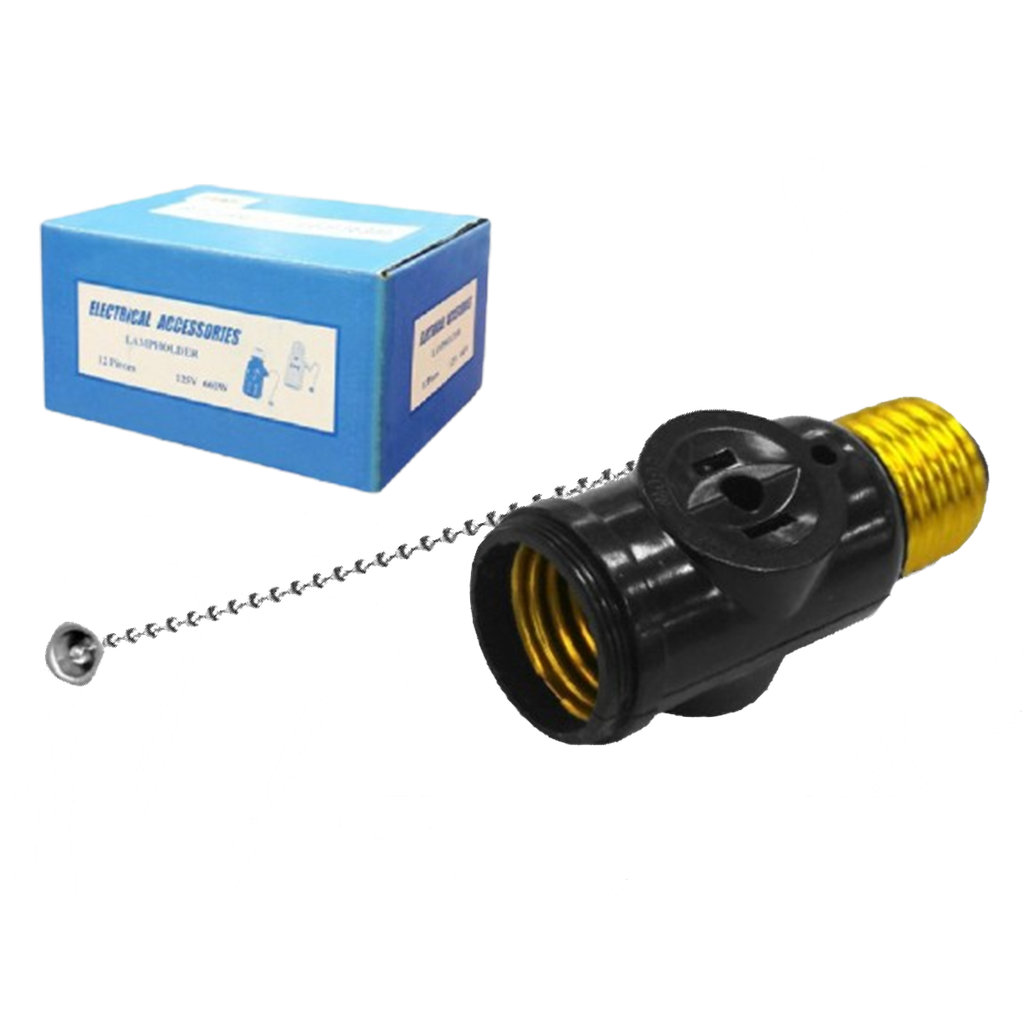 SOCATE CON CADENA E27 CON 2 TOMA CORRIENTES 125V UNID