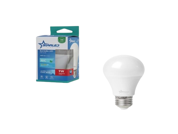 BOMBILLO BULBO LED A60 9W 25.000 HORAS UNID STARLED