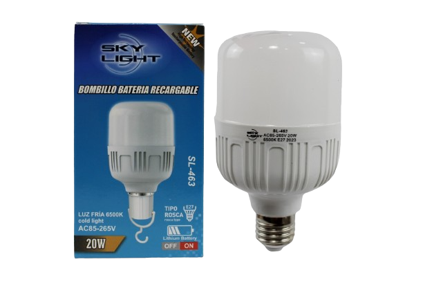 BOMBILLO EMERGENCIA  RECARGABLE 20W UNID SKY