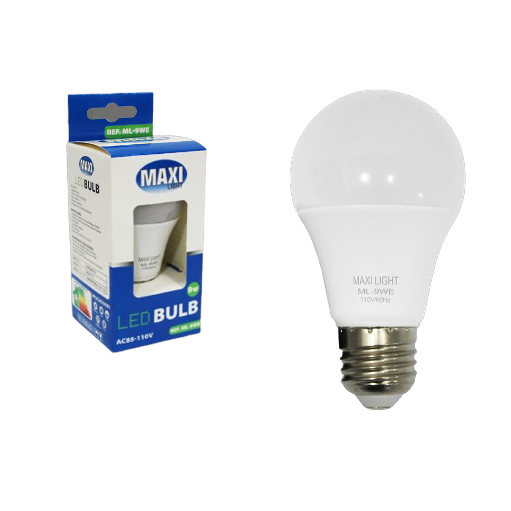 BOMBILLO LED BULBO 9W E27 110V UNID MAXI LIGTH