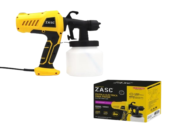 PISTOLA ELÉCTRICA PARA PINTAR - 800ML 400W ALTA VISCOSIDAD UNID ZASC