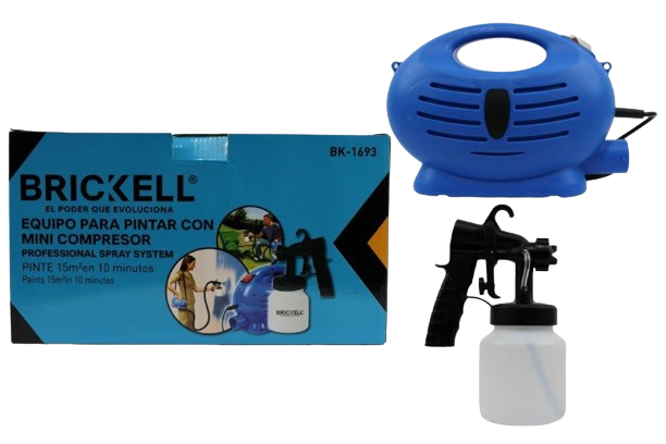 SET COMPRESOR C/PISTOLA PARA PINTAR RINDE 1.5M2xMINUTO UNID BRICKELL