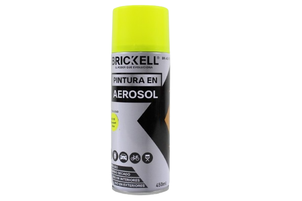 SPRAY PINTURA 450ML AMARILLO FOSFORESCENTE UNID BRICKELL