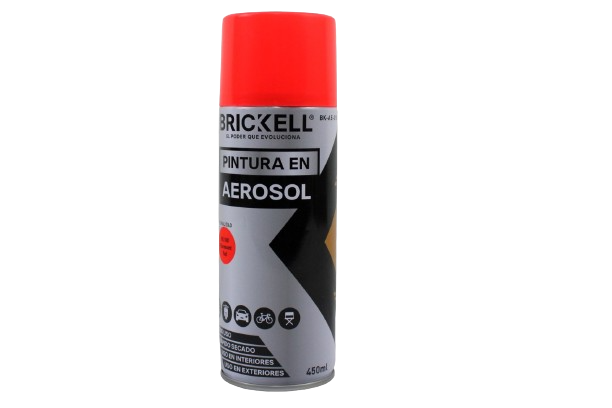 SPRAY PINTURA 450ML ROJO FOSFORESCENTE #1001 UNID BRICKELL