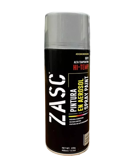 SPRAY PINTURA ALTA TEMPERATURA 400ML PLATEADO UNID ZASC