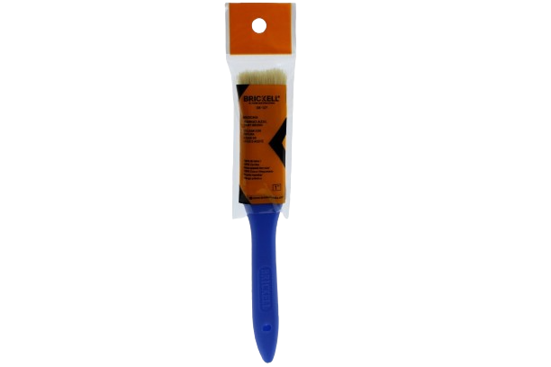 BROCHA 1" CERDAS BLANCA MANGO PLASTICO AZUL UNID BRICKELL
