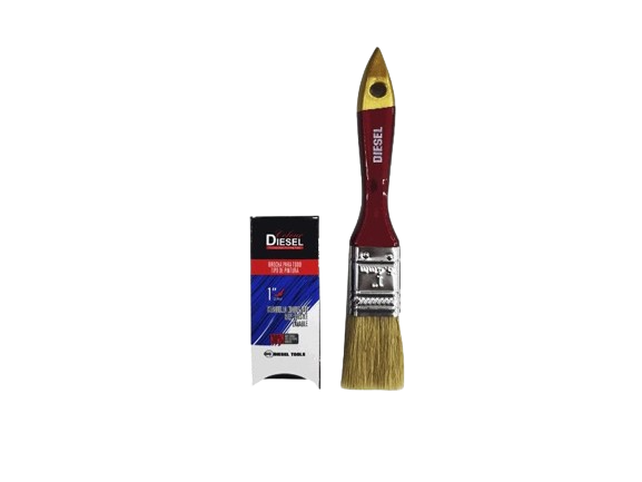 BROCHA 1" CERDAS BLANCAS C/MANGO ROJO UNID DIESEL