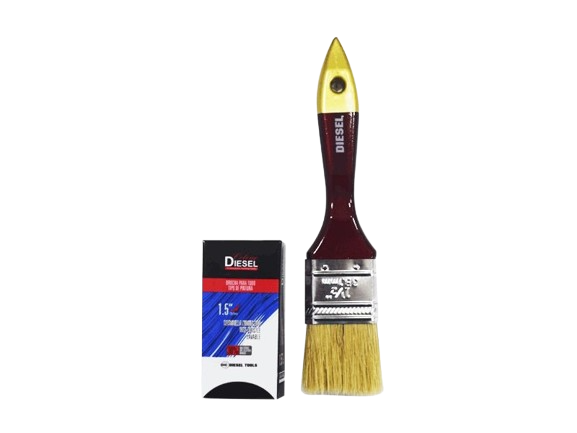 BROCHA 1,5" CERDAS BLANCAS C/MANGO ROJO UNID DIESEL