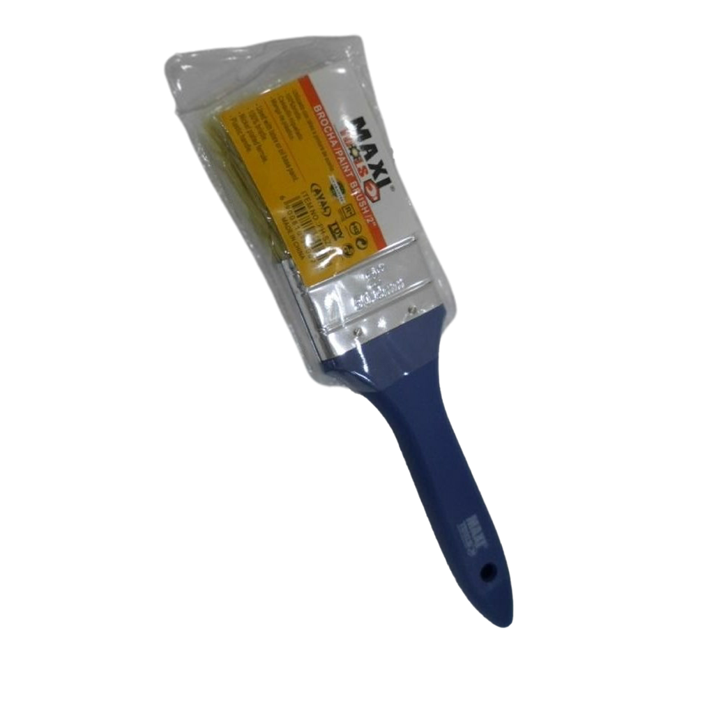 BROCHA 2" CERDA BLANCA C/MANGO AZUL MAXI TOOLS