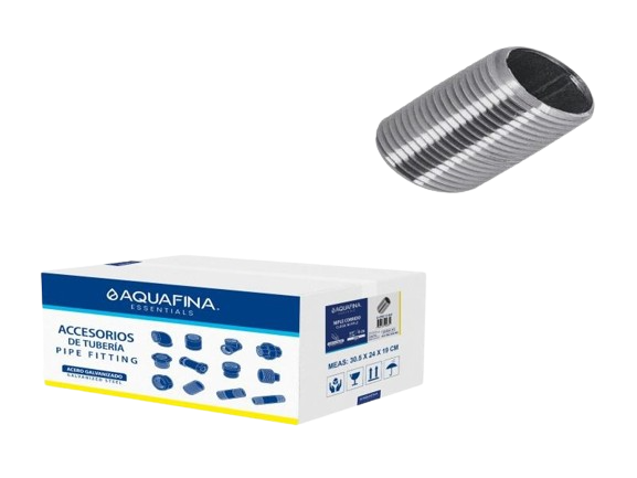 NIPLE CORRIDO GALVANIZADO 3/4"x4" UNID AQUAFINA