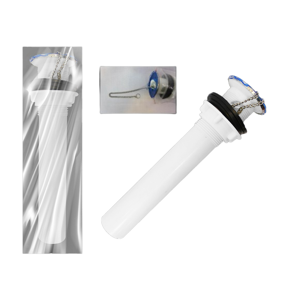 DESAGUE LAVAMANO PLAST/CROM CON REBOSADERO UNID S/M