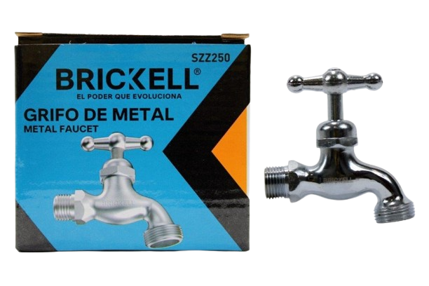 LLAVE DE JARDIN CHORRO METALICA 1/2" UNID BRICKELL