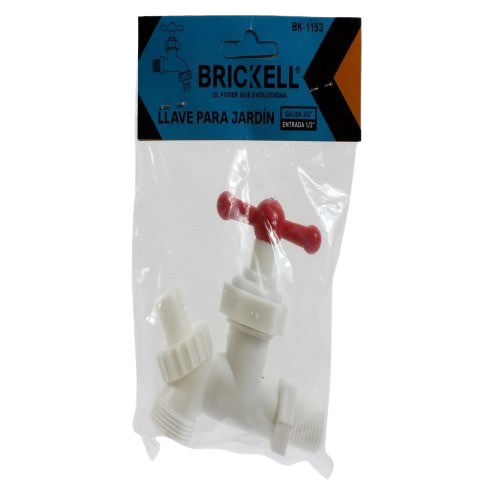 LLAVE DE JARDIN PVC 1/2" COLOR BLANCO UNID BRICKELL