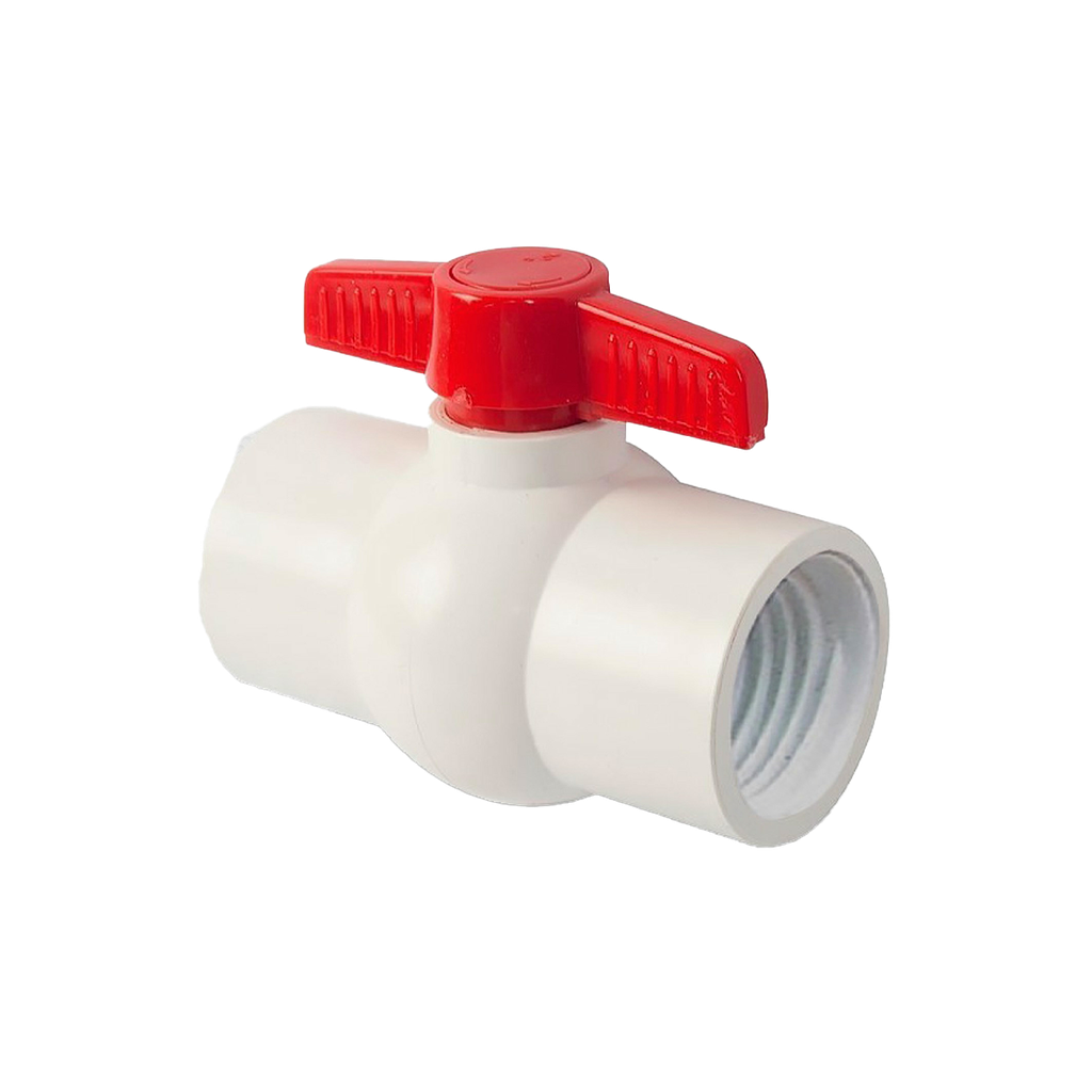 VALVULA DE BOLA PVC ROSCADA 1" BLANCA UNID S/M