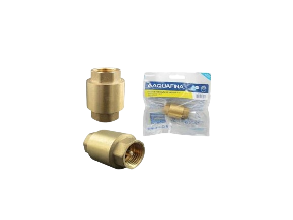 VALVULA CHECK DE BRONCE 1/2" CON RESORTE DE BRONCE UNID AQUAFINA