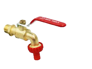 LLAVE DE JARDIN COBRE 1/2" MANILLA ROJA UNID GRIMAX
