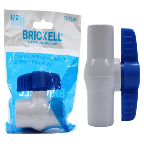 VALVULA DE BOLA PVC 1/2" LISA UNID BRICKELL