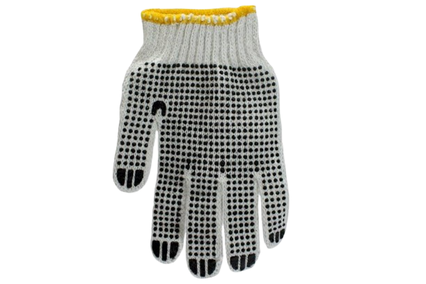 GUANTES PUNTOS DE PVC BLANCOS 2PZAS UNID S/M