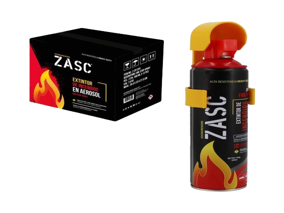 EXTINTOR DE INCENDIOS EN AEROSOL 500ML  (450GR) UNID ZASC