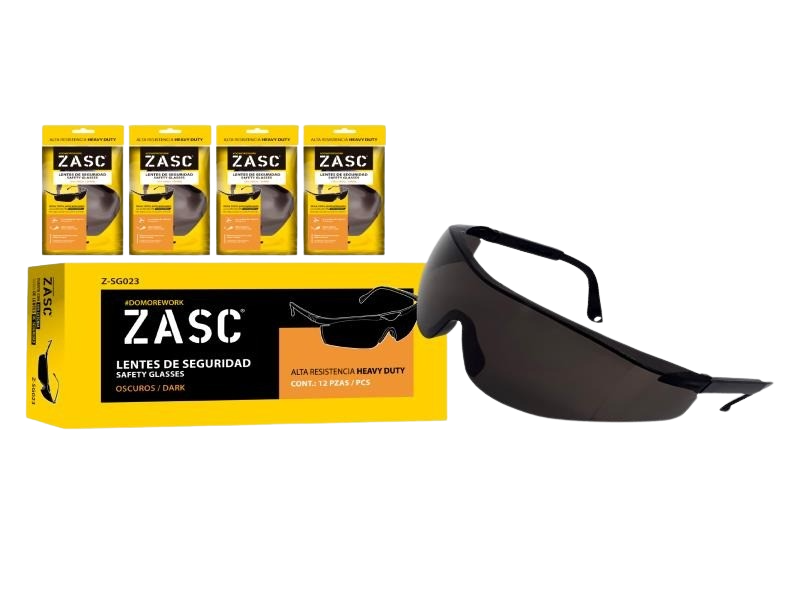 LENTES DE SEGURIDAD OSCUROS - MICA 100% POLICARBONATO UNID ZASC