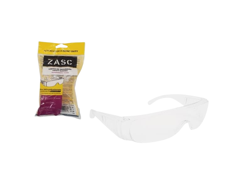 LENTES DE SEGURIDAD TRANSPARENTE ALTA RESISTENCIA UNID ZASC