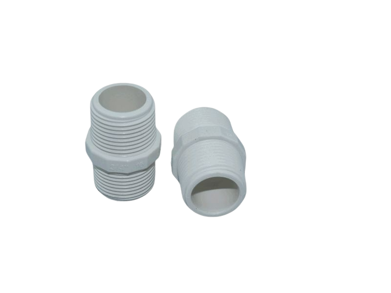 NIPLE CORRIDO PVC 3/4 CON ROSCA BLANCO UNID AQUA PLUS