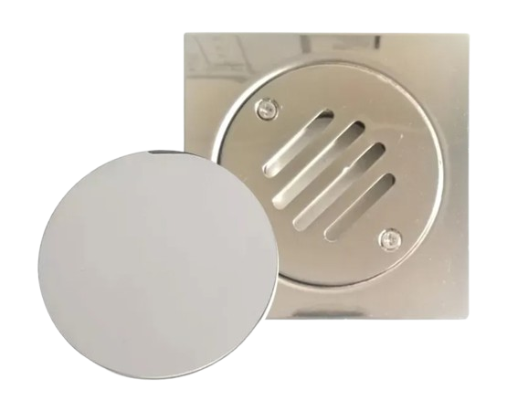 REJILLA DESAGUE CON TAPA 4" CROMADA AQUA PLUS