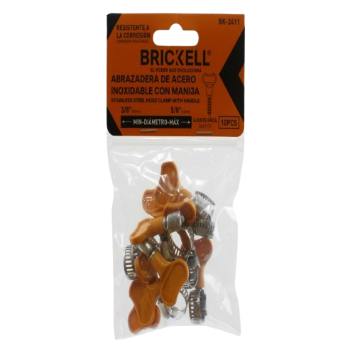 ABRAZADERA ACERO INOX (10-16MM) - (3/8"-5/8") 10 PZAS UNID BRICKELL