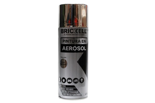 SPRAY PINTURA CROMO BRILLANTE #318 450ML  UNID BRICKELL