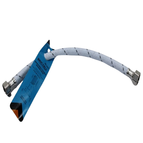 CANILLA FLEXIBLE ABASTO TEJIDA 1/2" X 1/2" 35CM UNID BRICKELL