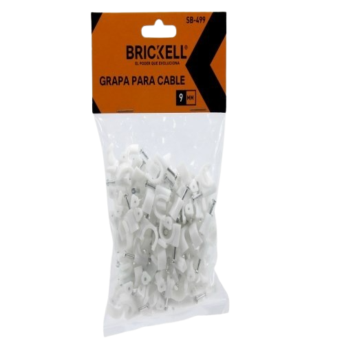 GRAPA PARA CABLE 9MM 100PZAS UNID BRICKELL