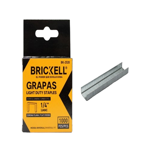 GRAPAS METALICAS 1/4" (6MM) 1000 PZAS UNID BRICKELL