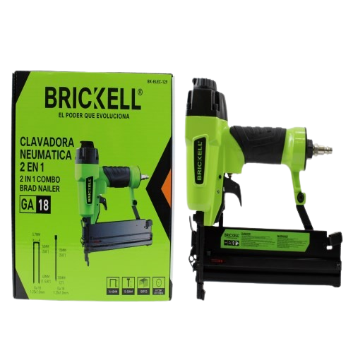 PISTOLA NEUMATICA DE CLAVOS Y GRAPAS 60-100 PSI UNID BRICKELL