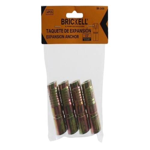 RAMPLUG DE EXPANSION METALICOS 1/2" 2-3/4" 4 PZAS UNID BRICKELL