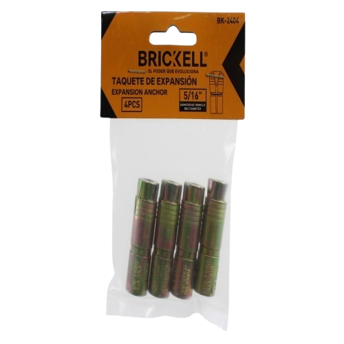 TAQUETE RAMPLUG DE EXPANSION METALICOS 5/16" 2-1/8" 4 PZAS UNID BRICKELL