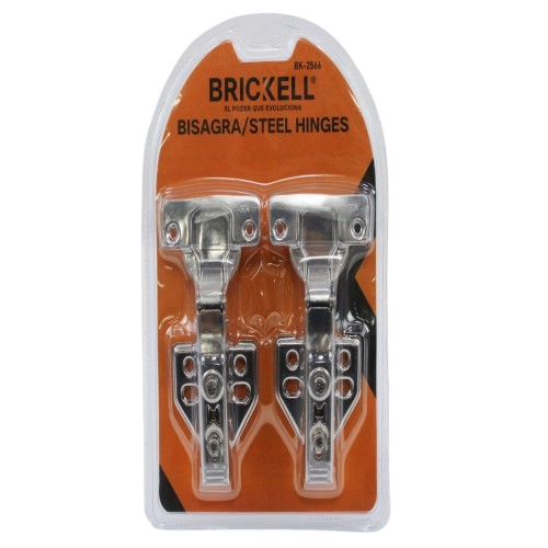 BISAGRA BIDEMENSIONAL RECTA ACABADO NIQUELADO 2 PIEZAS UNID BRICKELL