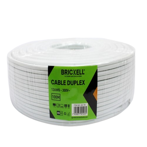 CABLE ELECTRICO SPT 12AWG ALEACION BLANCO 100 METROS UNID BRICKELL