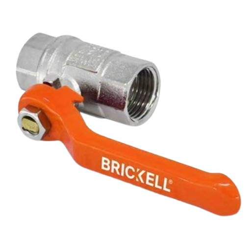 VALVULA DE BOLA METALICA 1/2"125GR MANILLA ROJA UNID BRICKELL